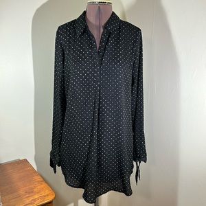 Elle Polka Dot V-neck Tunic Top Sz. S